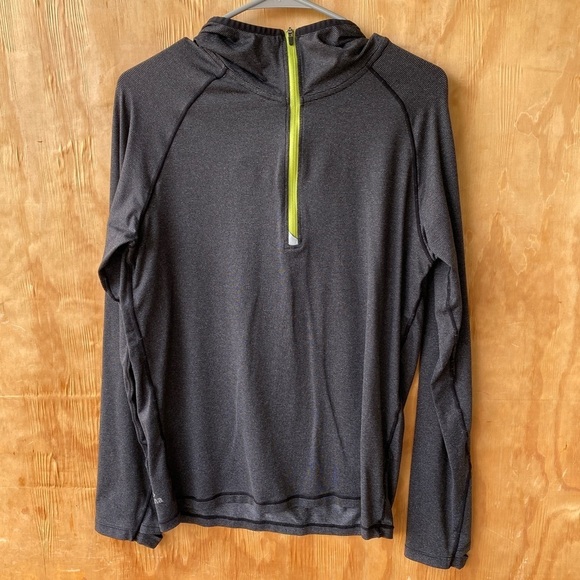 Prana Quarter Zip Breaker charcoal Gray Hooded sweatshirt - Picture 6 of 11